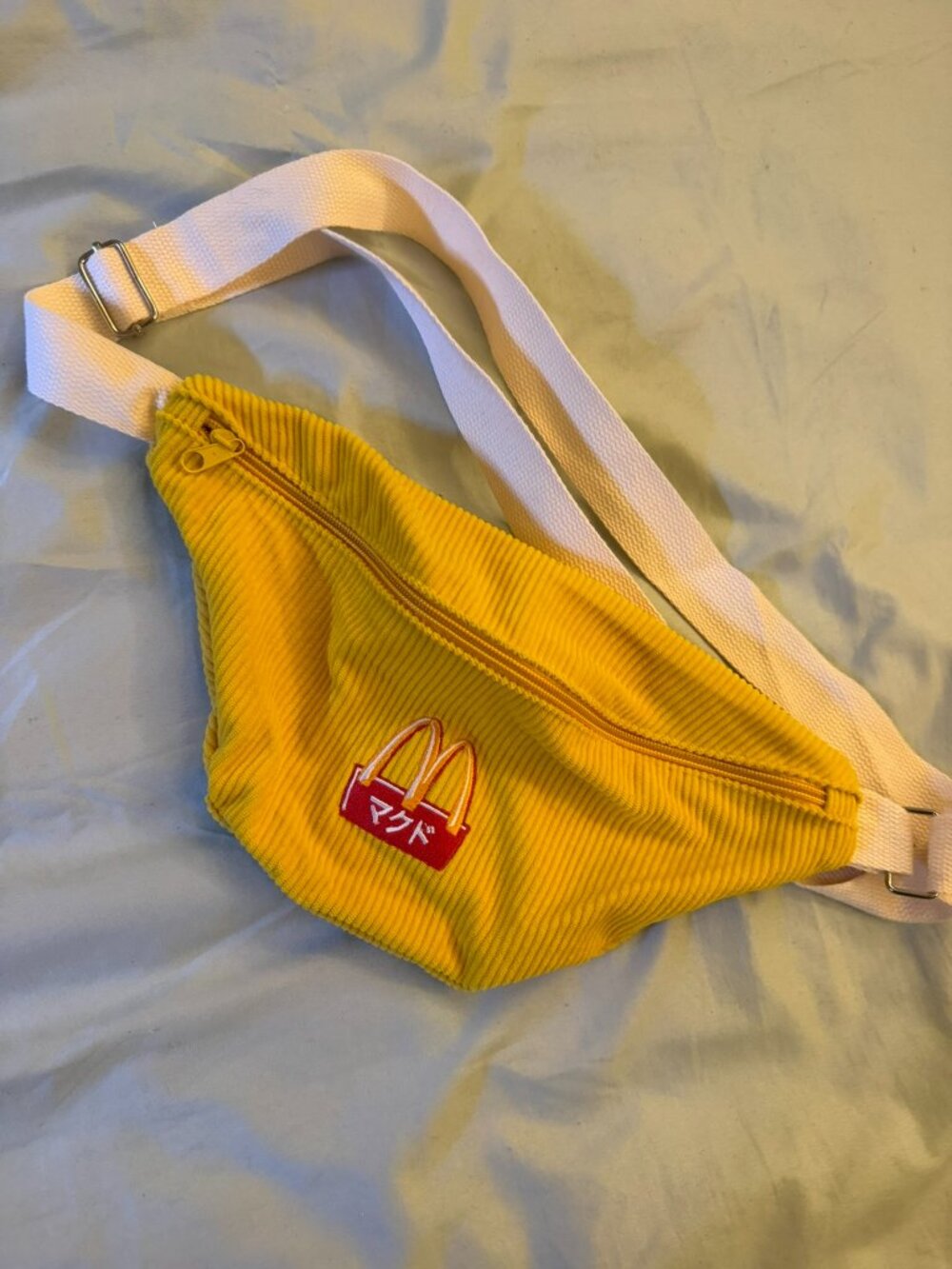 McDonald's Japan Corduroy Fanny Pack – Yellow – One Size